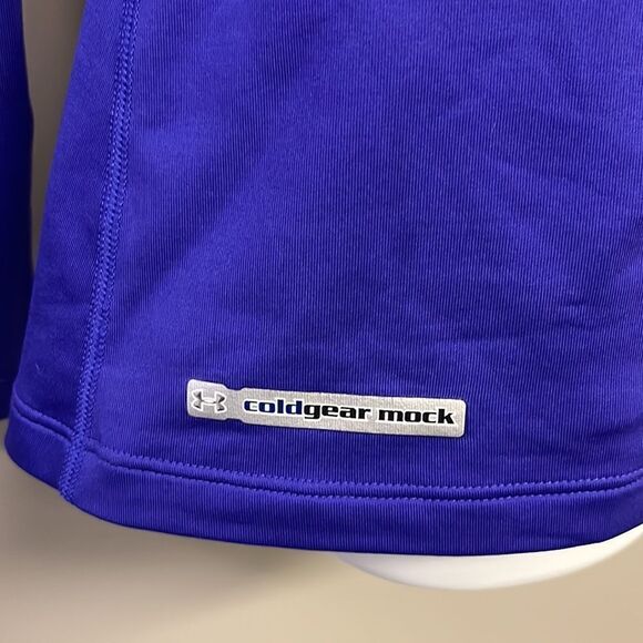 Under Armour Women’s Purple Fitted ColdGear Mock Neck Fit and Flare Pullover-Med - Picture 5 of 14